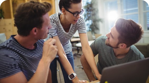 Development team working on enterprise directory solution