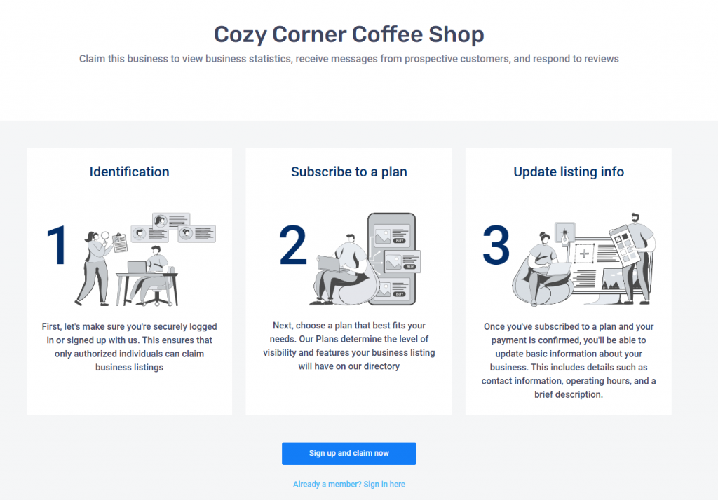 Claim Your Listing - Subscribe