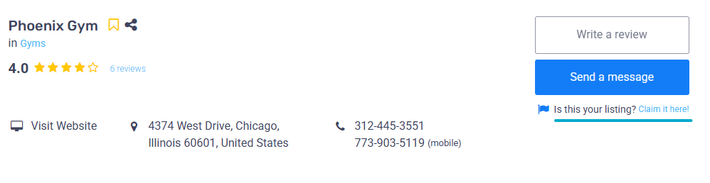 Claim Your Listing - eDirectory