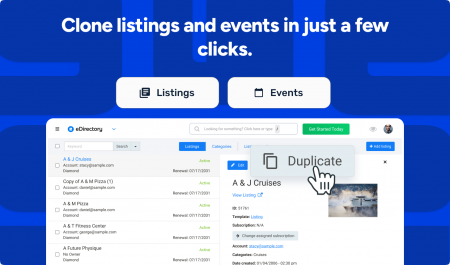 Effortless data management in eDirectory v14 using the clone listings and events feature.