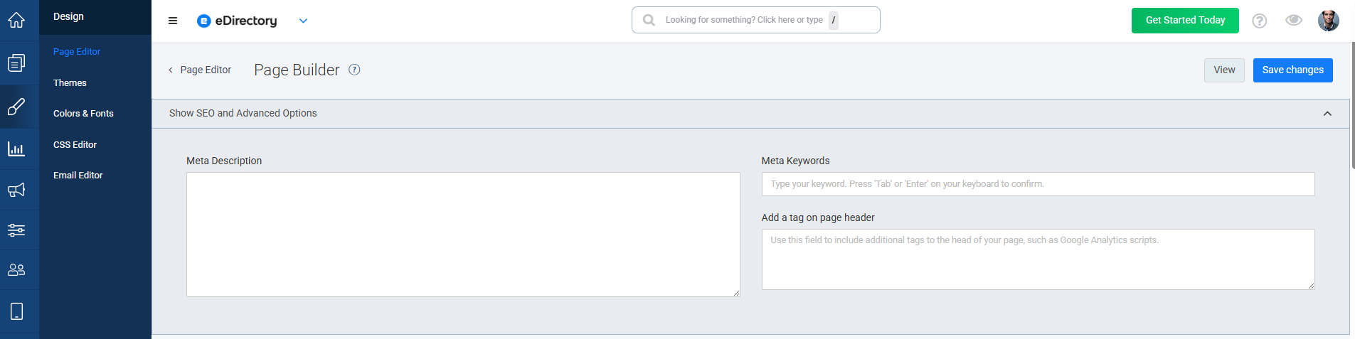 eDirectory Home Page SEO